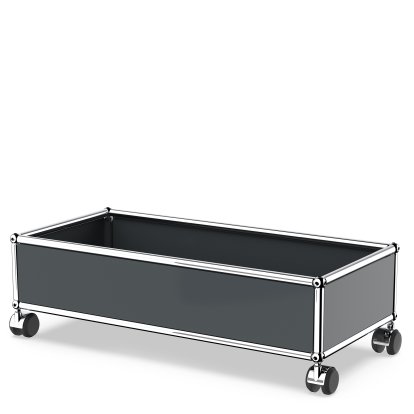 USM Haller boîte à roulettes, Anthracite RAL 7016, Souples pour sols durs