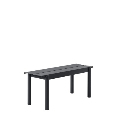 Banc Linear Steel, L 110 x l 39 cm, Noir