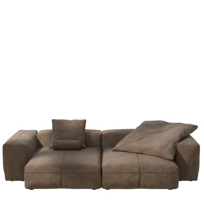Vetsak Sofa Set 2, XL, Cuir - Cacao, Avec coussin