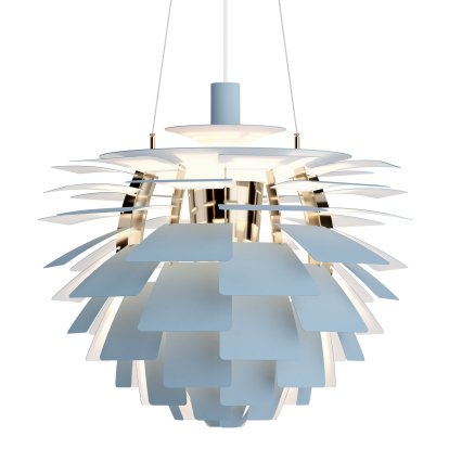 Suspension PH Artichoke, Dusty blue / Laiton, Ø 60 cm