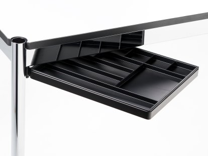 Plumier pivotant pour table USM Haller, Monté à gauche