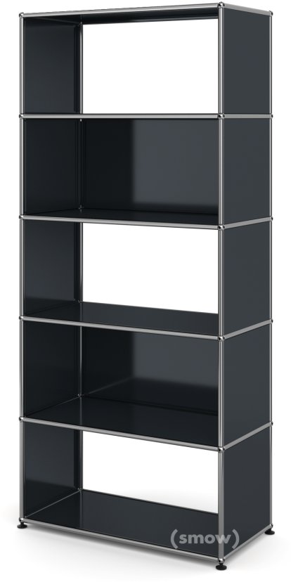 Étagère M USM Haller, 2 panneaux arrières, Anthracite RAL 7016