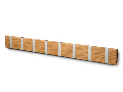 Knax, 8 crochets, Aluminium, Chêne huilé