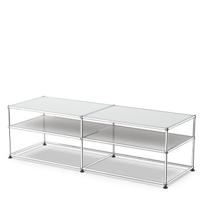 USM Haller table d'appoint type 1, Verre laqué, Blanc pur RAL 9010