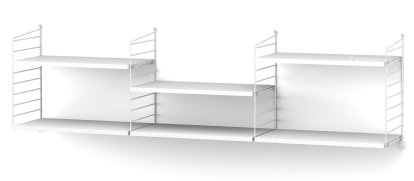 Étagère murale L String, 30 cm, Blanc, Laqué blanc