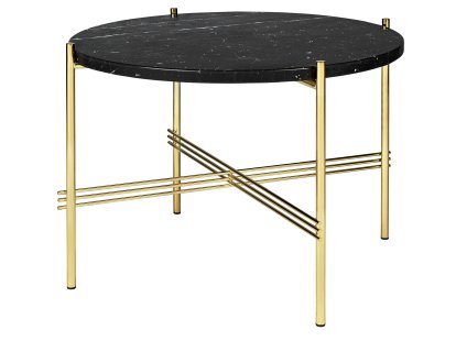 TS Coffee Table, Ø 55 x H 41 cm, Noir, Laiton