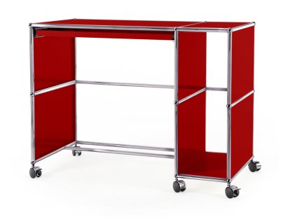 Bureau USM Haller à roulettes Type 1, Rouge rubis USM
