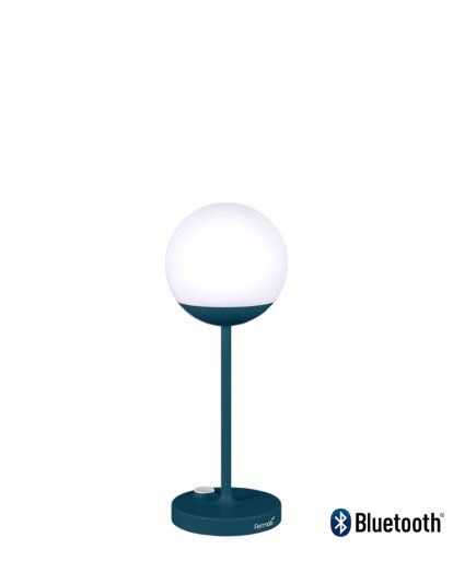 Lampe de Table Mooon!, H 41 cm, Bleu acapulco