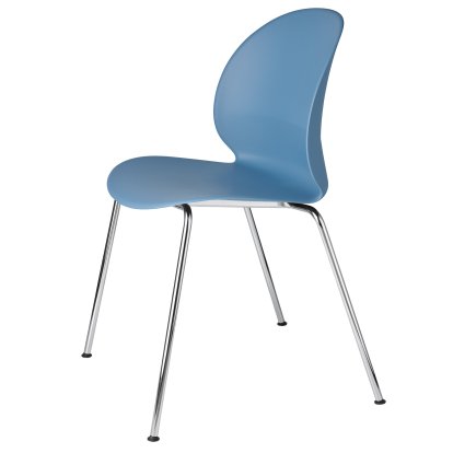 Chaise N02, Bleu clair, Chromé