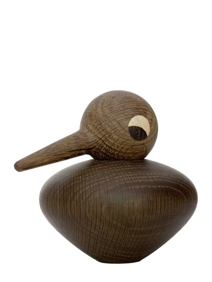 Figurine en bois Bird, Rondouillet, Chêne fumé