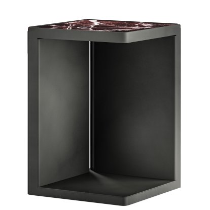 Table d'appoint Ambito, Obsidienne, Marbre Rosso Levanto