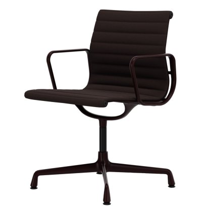 Aluminium Chair EA 103 / EA 104, EA 104 - pivotante, Marron / marron marais, Aluminium revêtu par poudre couleur bordeaux foncé