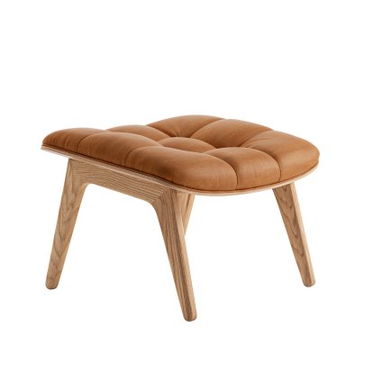 Mammoth Ottoman, Cuir Dunes cognac