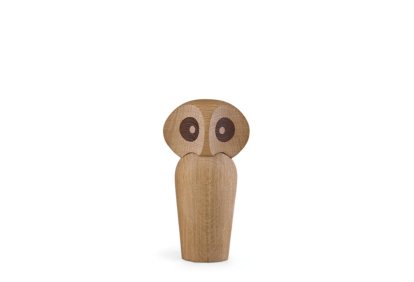 Figurine en bois Owl, Petit (H 12 cm), Chêne naturel