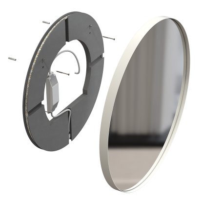 Unu Miroir avec éclairage LED rond (set)