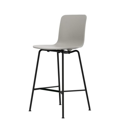 Tabouret de bar HAL RE, Warmgrey RE, Version cuisine: 645 mm, Revêtement thermolaqué noir basic