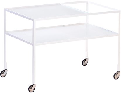 Mini-bar sur roues Hirche , Blanc pur (RAL 9010)