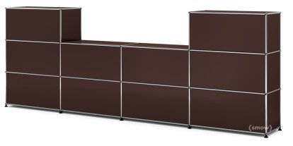 Comptoir d’accueil USM Haller version 3, Marron USM, 35 cm