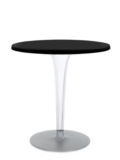 Table à manger TopTop, Rond Ø 70 x H 72 cm, Werzalit inrayable, Noir