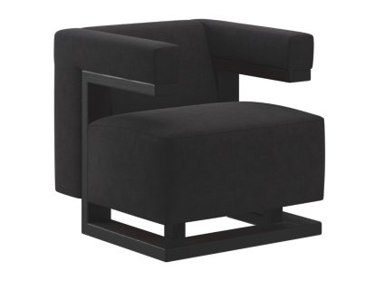 Fauteuil Gropius F51, Tissu Cavalerie, Noir, Frêne laqué noir