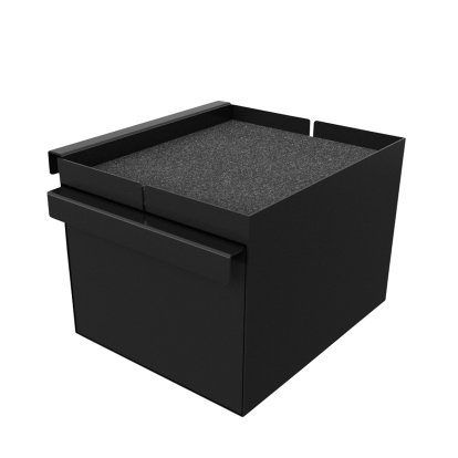 Table de chevet No. 5, RAL 9011 noir graphite