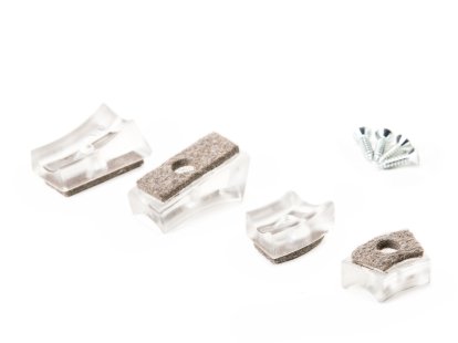 Patins pour chaises cantilever Thonet (set de 4), Transparent, Avec feutre