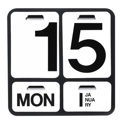 Calendrier mural Formosa, Anglais, Noir / écriture noire