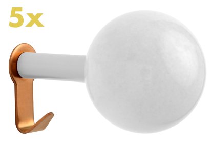 Accroches pour Manteau Dots - Lot de 5 , Brossé cuivre 