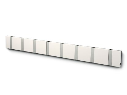 Knax, 8 crochets, Aluminium, MDF laqué blanc