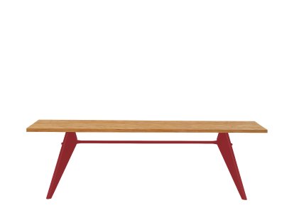 Table EM, 240 x 90 cm, Chêne massif naturel huilé, Japanese red