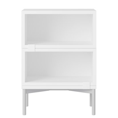 Table de chevet Stacked 1, Blanc