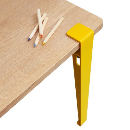 Bureau enfant Tiptoe, Chêne massif, Jaune Soleil