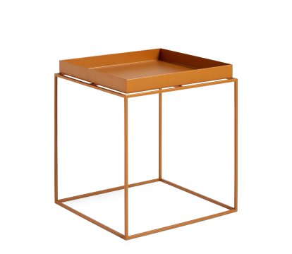 Table avec plateau Tray , H 40/44 x L 40 x P 40 cm, Toffee