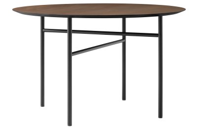 Table Ronde Snaregade, Ø 120 cm, Placage chêne foncé