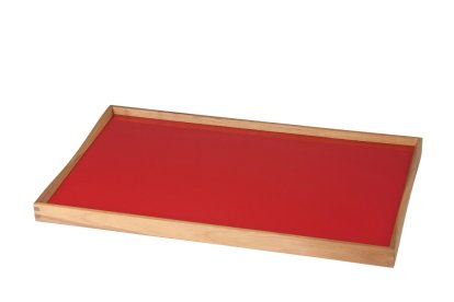 Plateau Turning Tray, L (38 x 51 cm), Noir/rouge