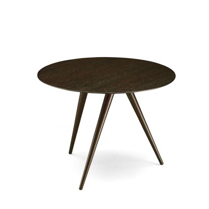 Turn, High (H 43 x Ø 55 cm), Chêne fumé, Chêne fumé