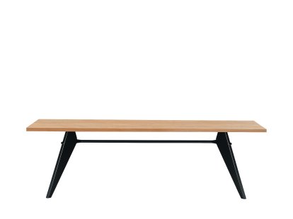 Table EM, 240 x 90 cm, Chêne naturel placage, vernis de protection, Noir intense