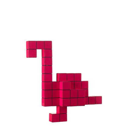 Figurine à emboîter Panton Cubes, Flamant rose , Rose