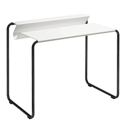 Secrétaire PS07, Blanc pur (RAL 9010), Sans sous-main, Noir profond (RAL 9005)