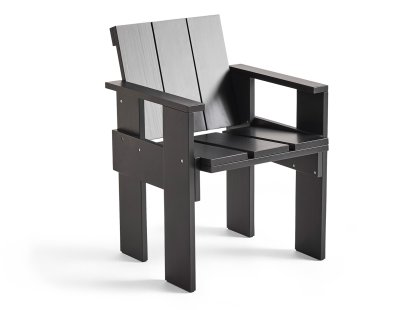 Chaise Crate Dining , Pin laqué noir