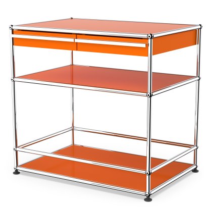 USM Haller meuble bar avec tiroirs, Orange pur RAL 2004
