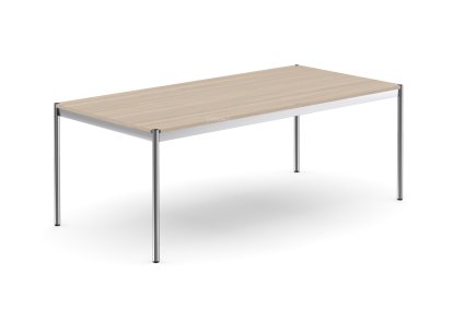 Table USM Haller, 200 x 100 cm, Bois, Chêne huilé blanc