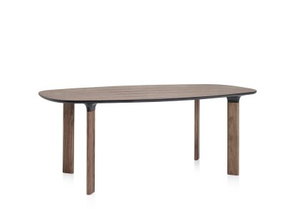 Table Analog, Placage noyer, piétement noyer, 185 x 105 cm