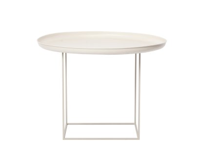 Table Duke, M (H 39/45/53 x Ø 70 cm), Blanc antique