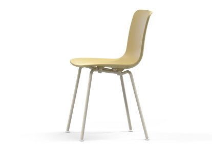 Chaise HAL RE Tube, Carton RE, Revêtement thermolaqué ivoire, Non-empilable