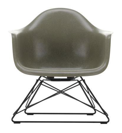 Eames Fiberglass Armchair LAR, Eames raw umber, Noir basic