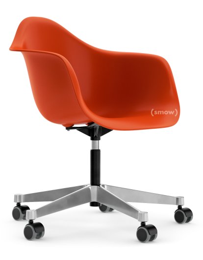 Eames Plastic Armchair RE PACC, Rouge coquelicot, Sans rembourrage, Sans rembourrage
