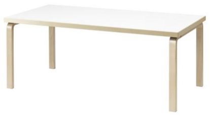 Tables 81B / 82B / 83, Stratifié blanc, 120 x 75 cm (81B)