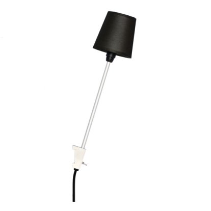 Lampe Rosi, Aluminium anodisé argent, Noir