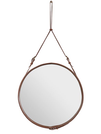 Miroir mural Adnet Circulaire, Ø 70 cm, Brun